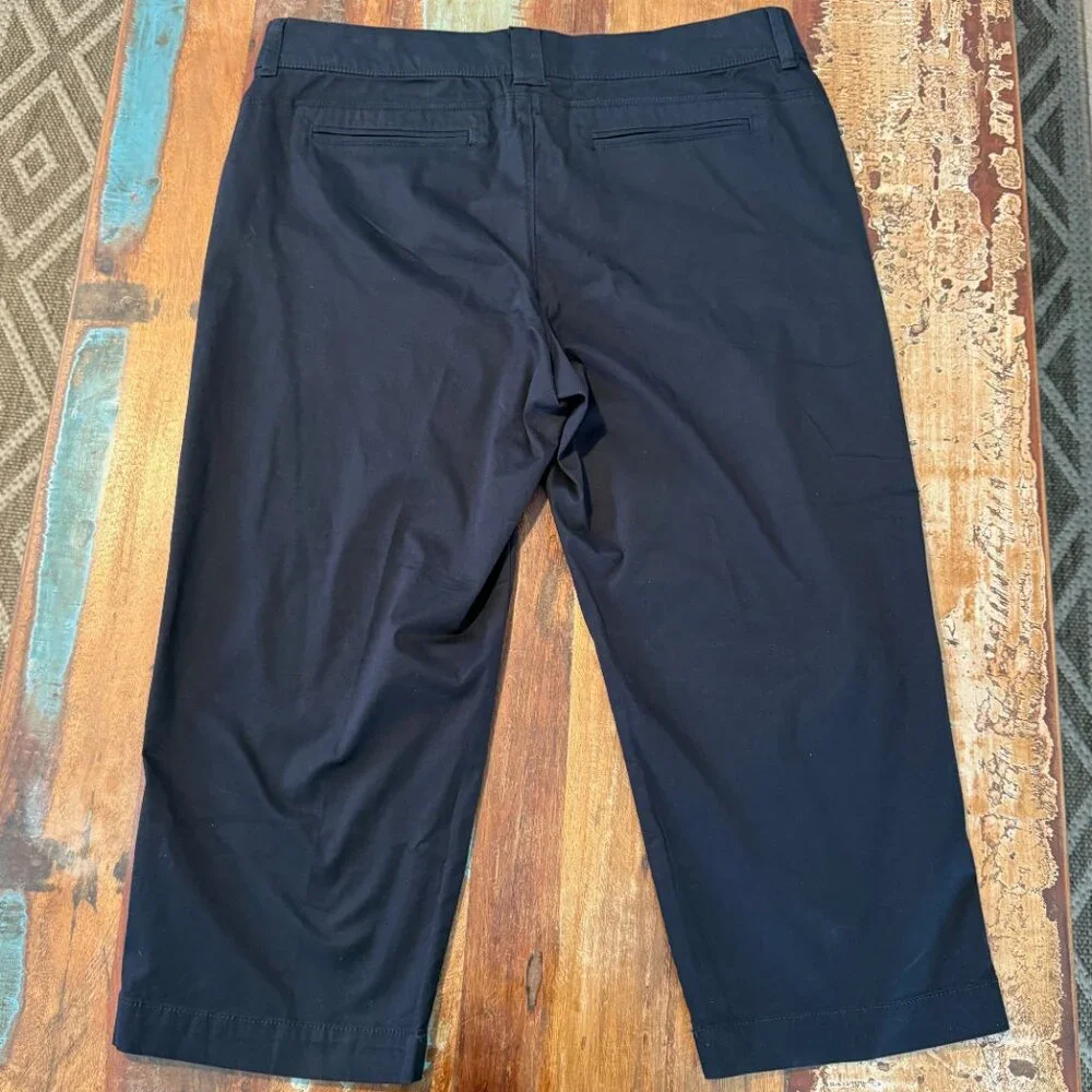 intro. Jonathan Ross Black Cotton Spandex Blend Comfort Waist Capri Pant Size 14